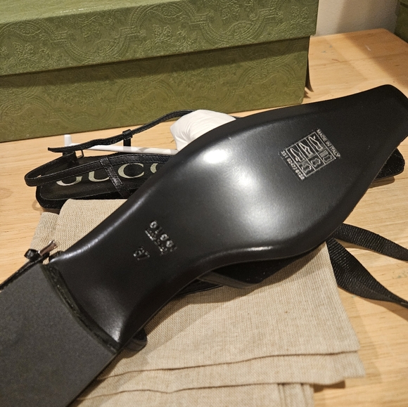 Gucci GG-jacquard Velvet Slingback Flats - Picture 9 of 10